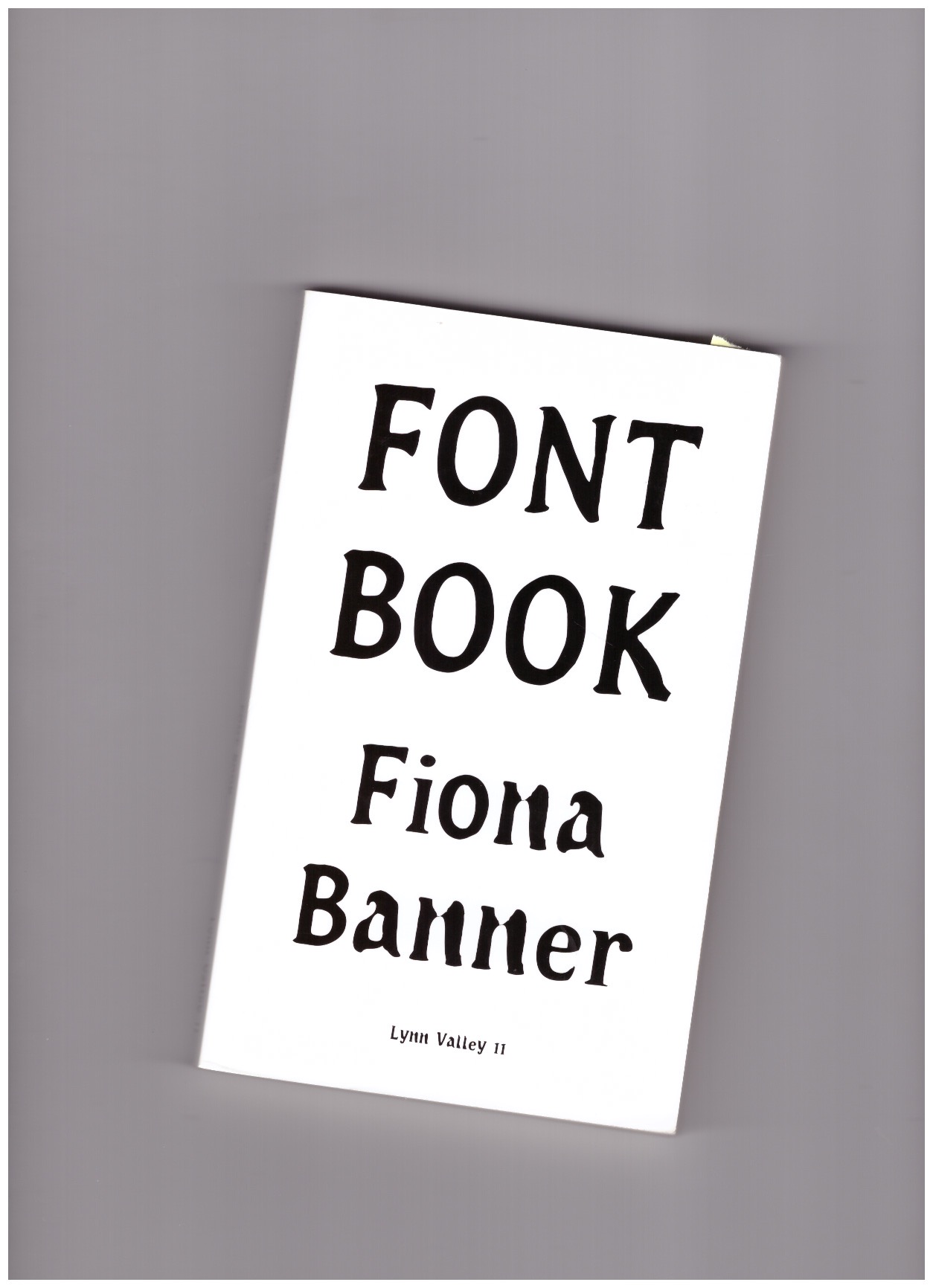 BANNER, Fiona - Font Book